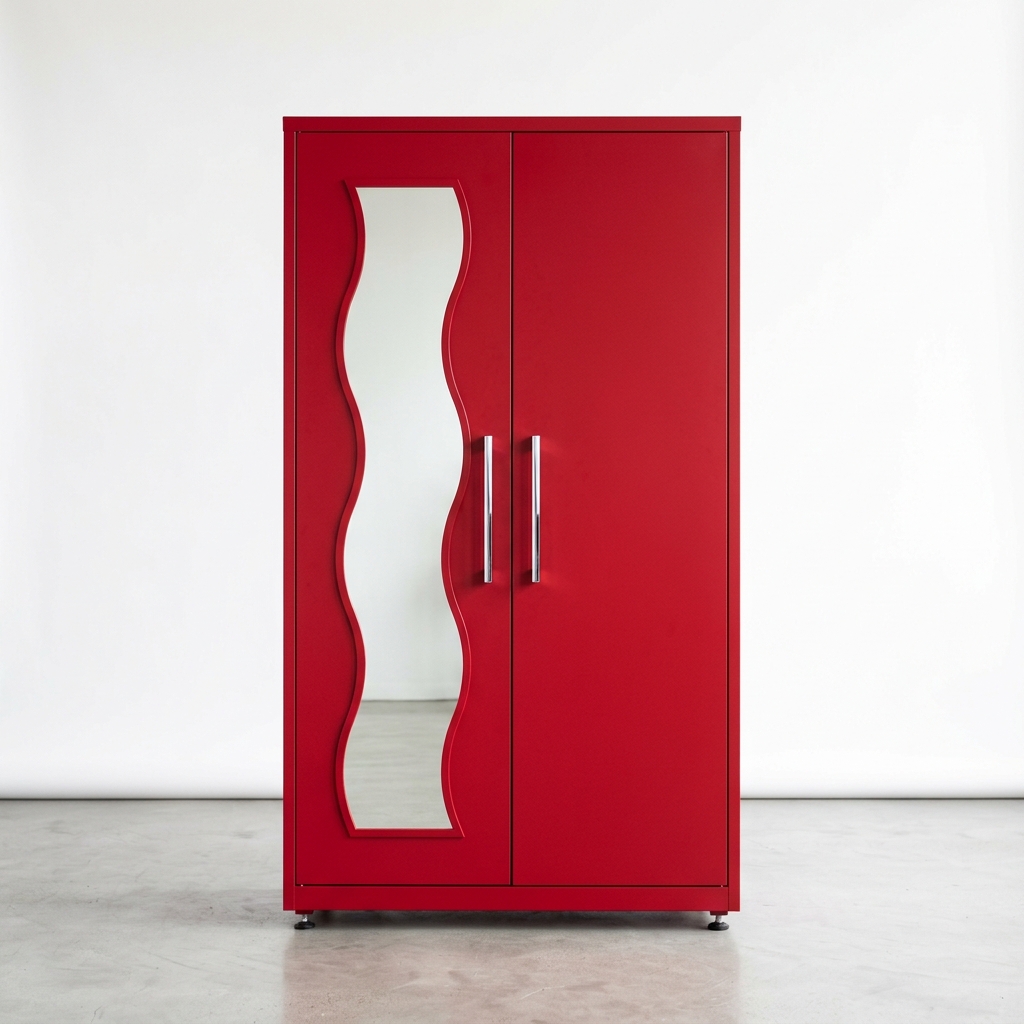 Designer Steel Wardrobe (Royal Red)
